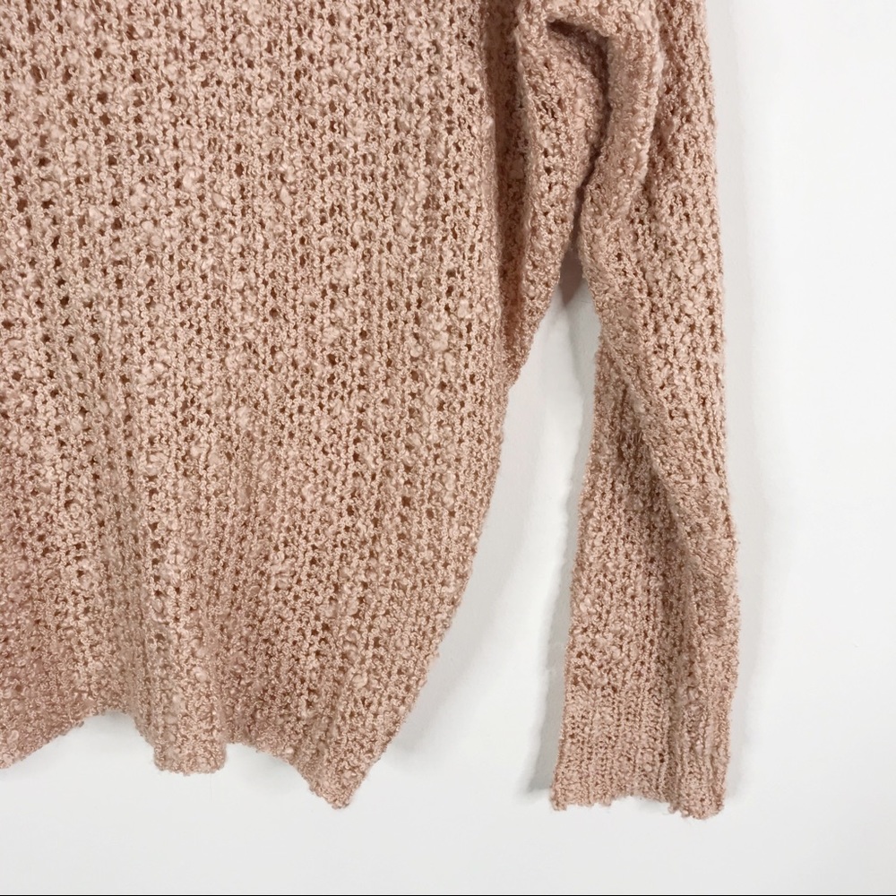 Altar'd State Mina Twist Back Fuzzy Sweater Pink - Picture 5 of 10